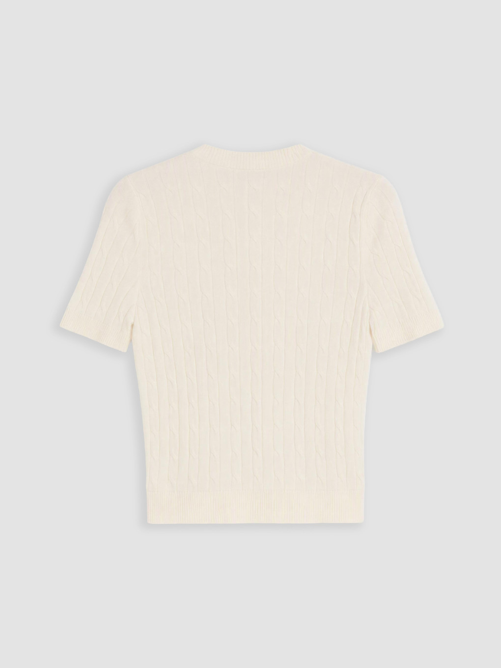 Ekru Saç Örgüsü Desenli Kadın Triko Hırka-6