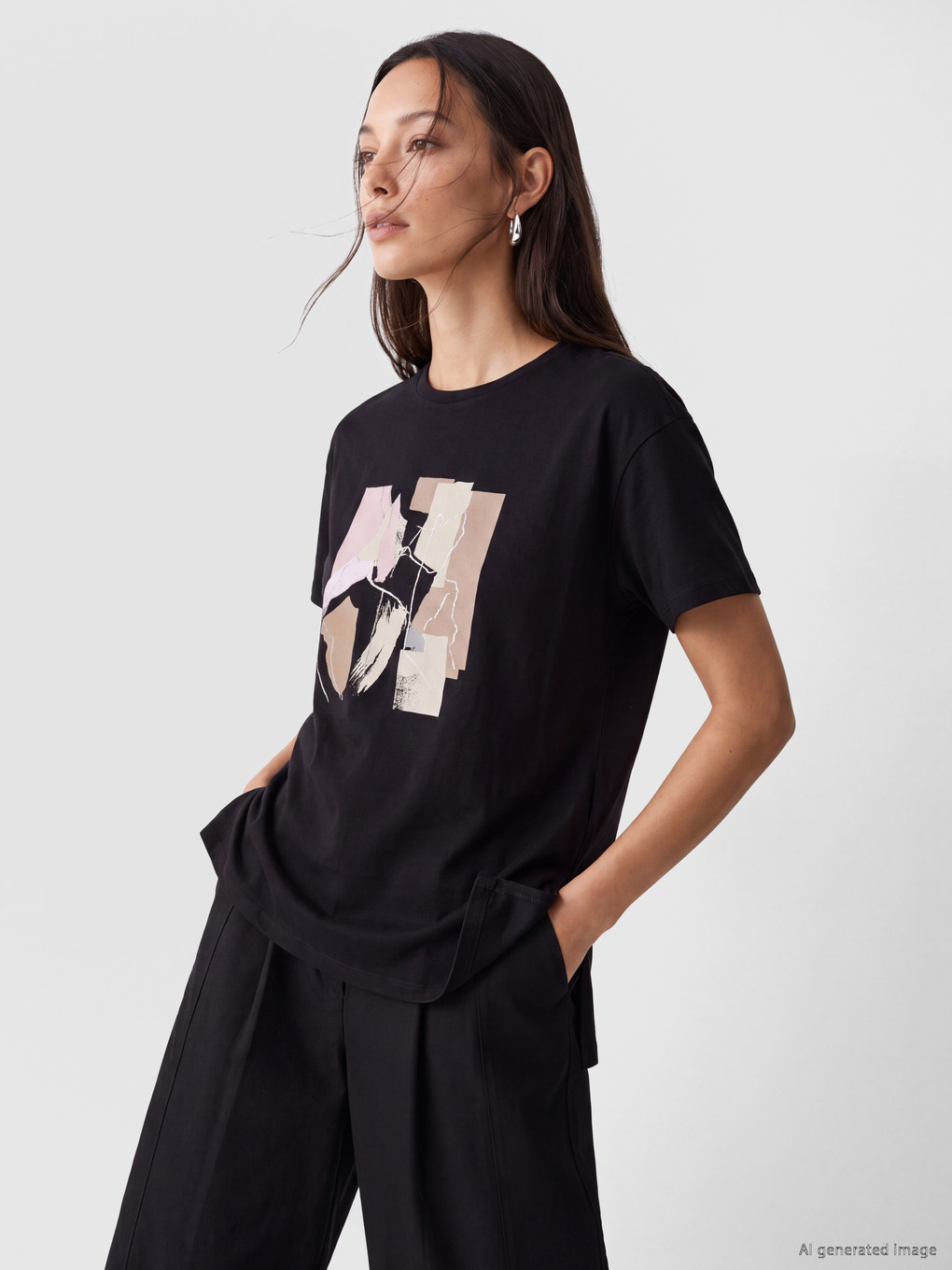 Crew Neck Standard Fit Printed Women's Body