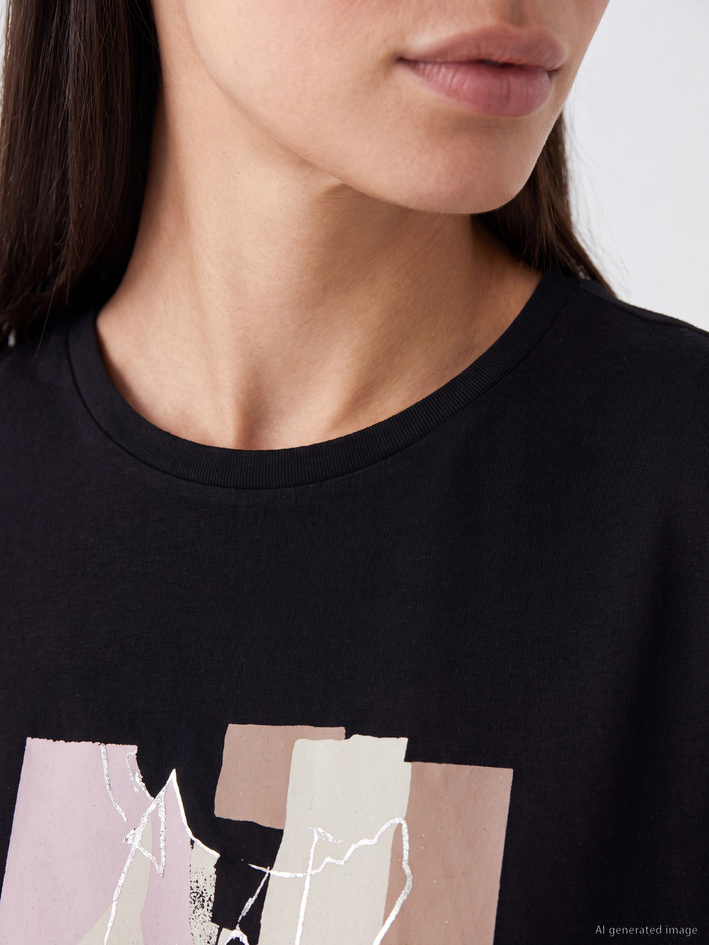 Crew Neck Standard Fit Printed Women's Body-2