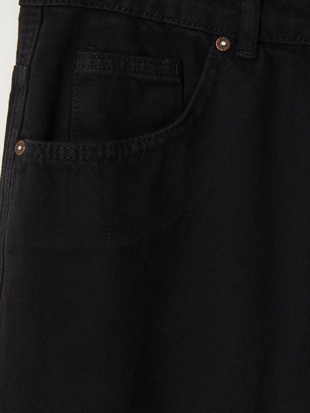 Siyah Relax Fit Gabardin Erkek Pantolon-1