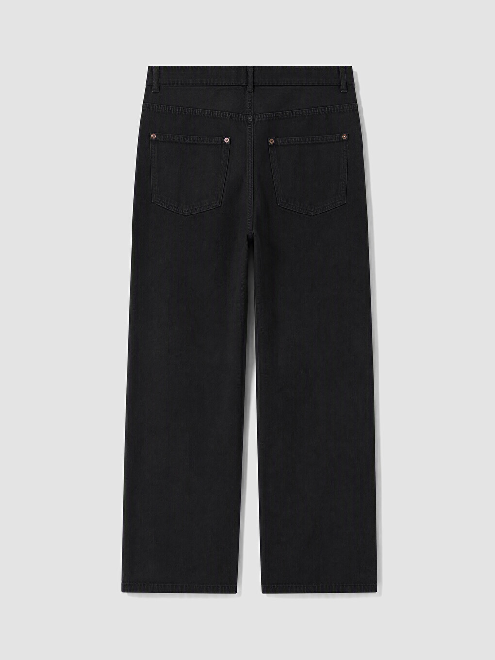 Siyah Relax Fit Gabardin Erkek Pantolon-2