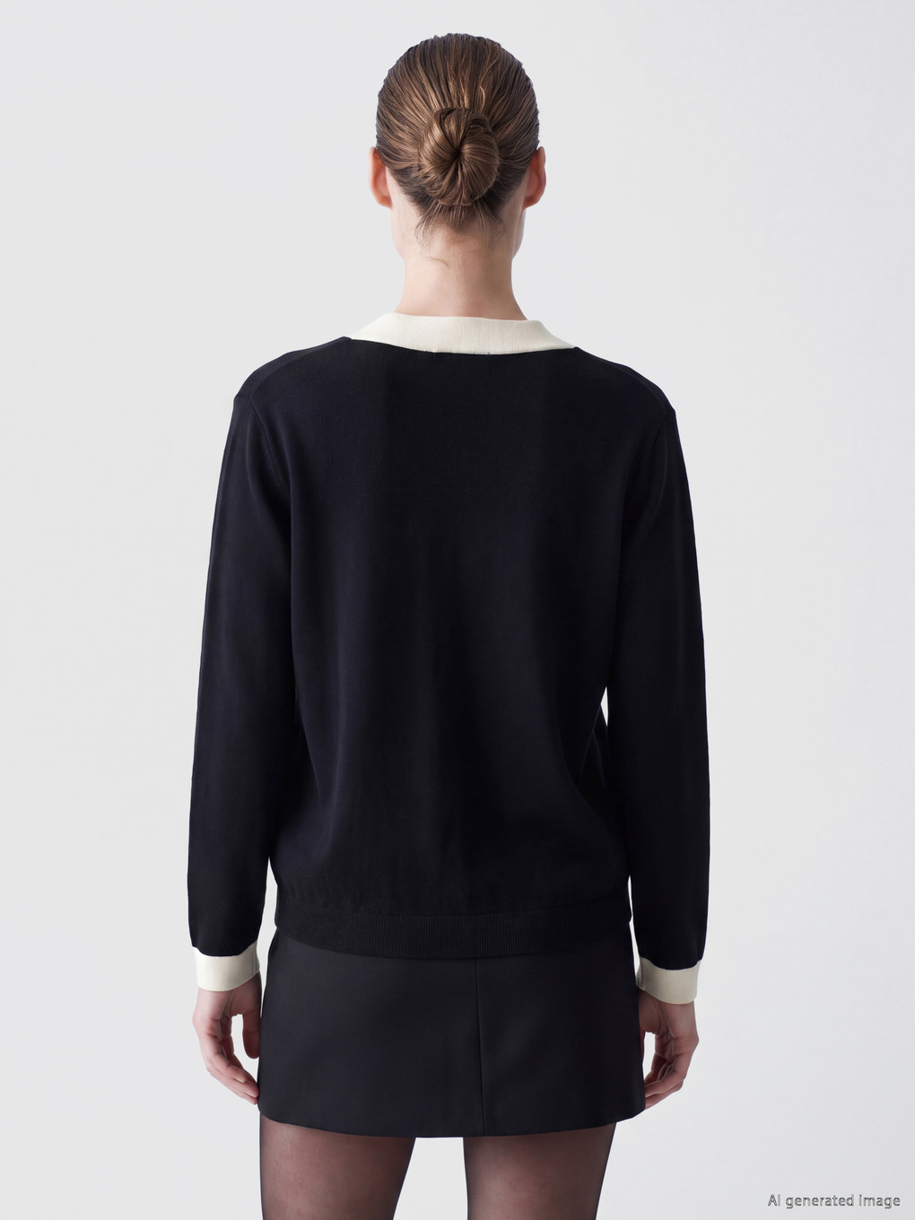 Woman Black Cardigan-3