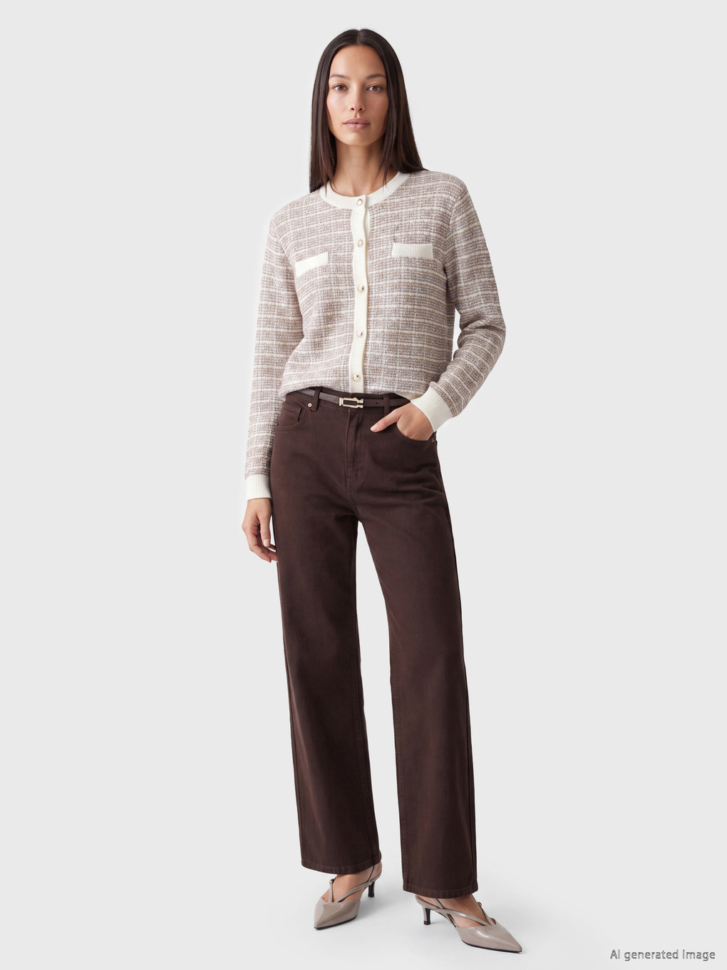 Cardigan Ocru Femeie-1