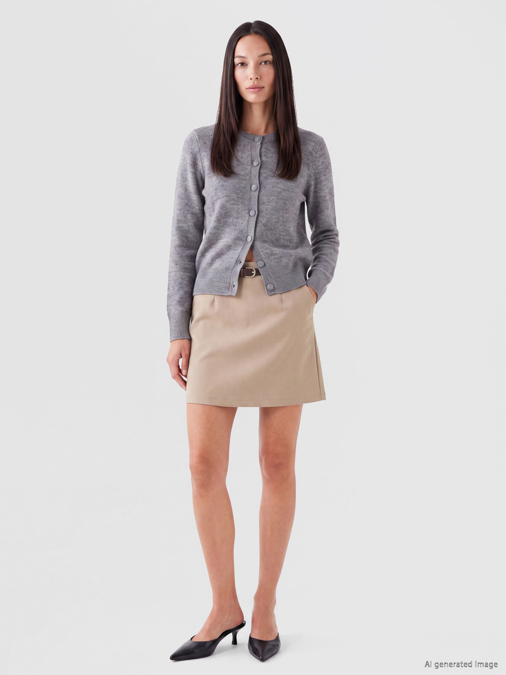 Crew Neck Women's Knitwear Cardigan