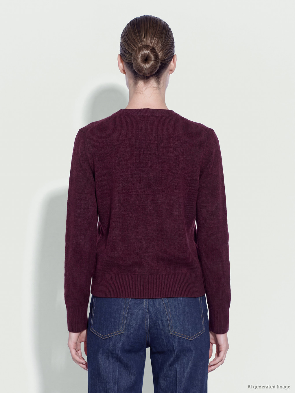 Crew Neck Women's Knitwear Cardigan-3