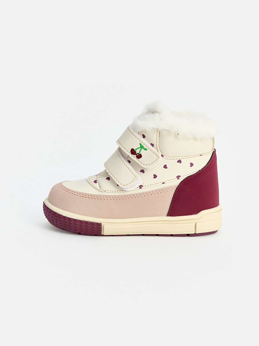Plush Lined Embroidered Girls' Sneaker-1