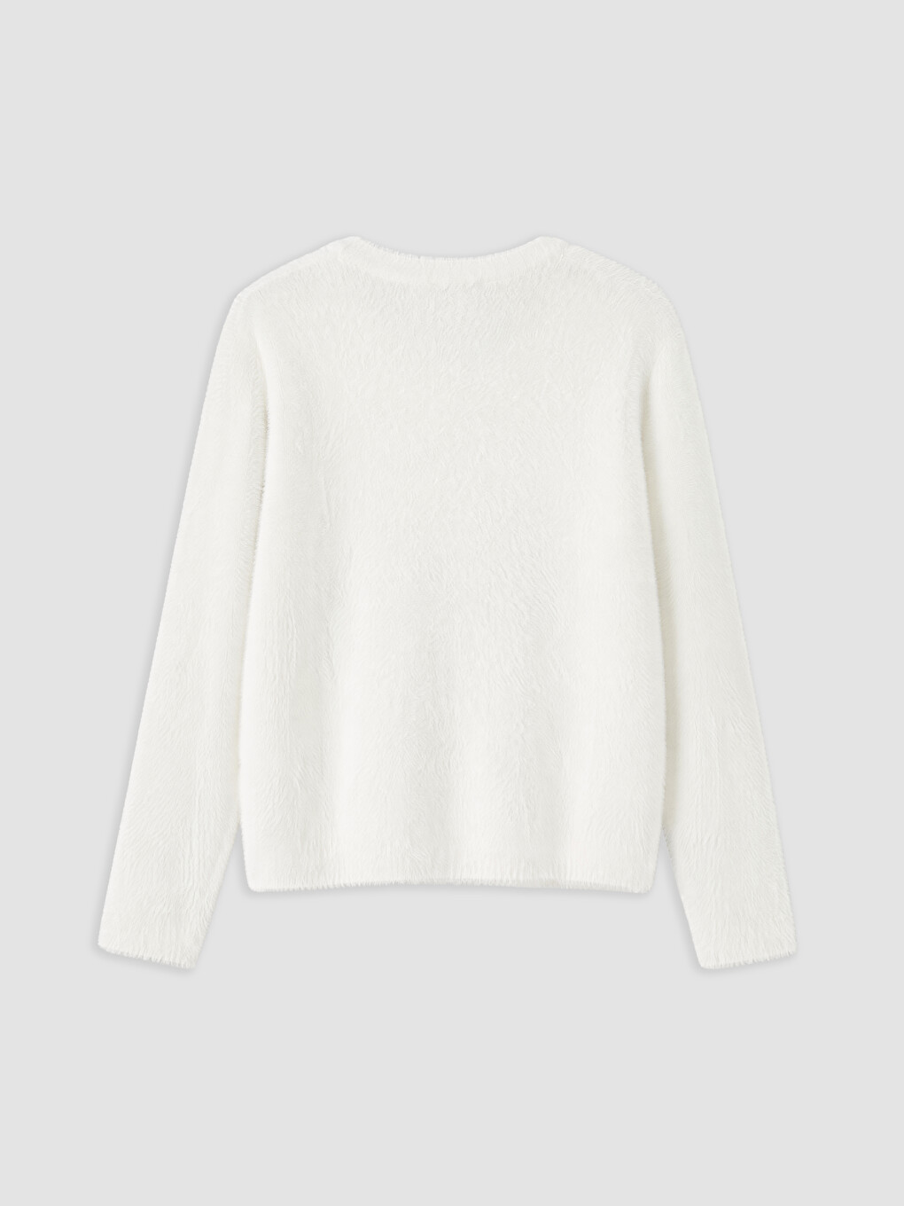 Stone Embellished Furry Women's Cardigan-5