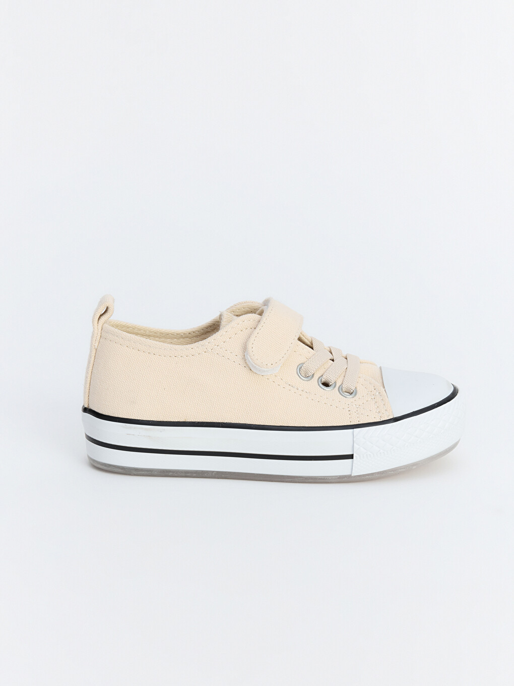 Bej Cırt Cırtlı Kanvas Erkek Çocuk Işıklı Sneaker-2