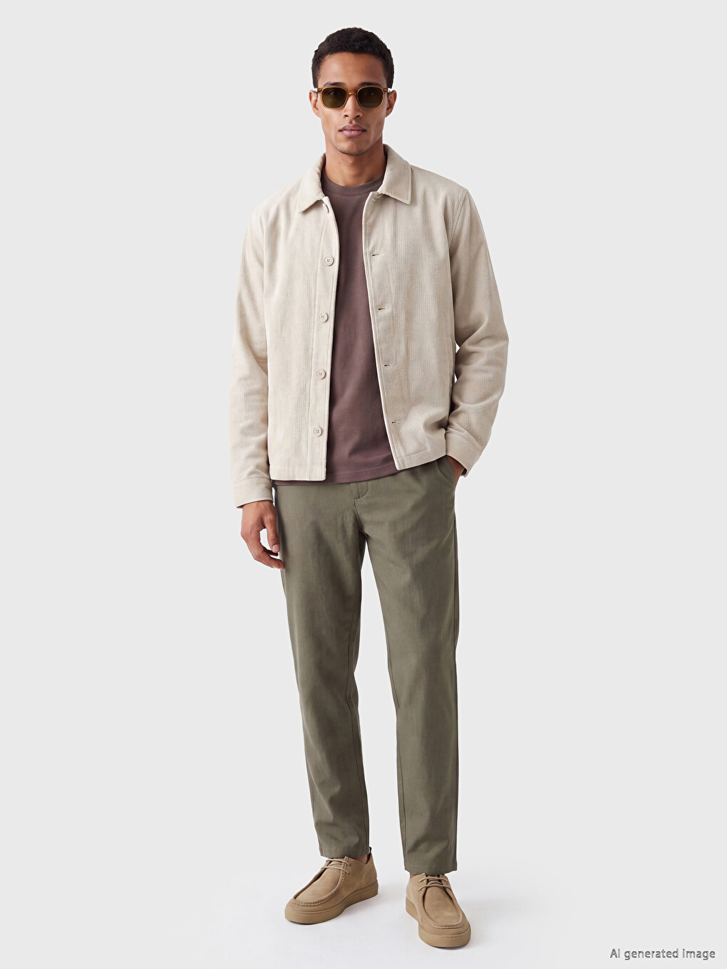 Man Beige Coat-1