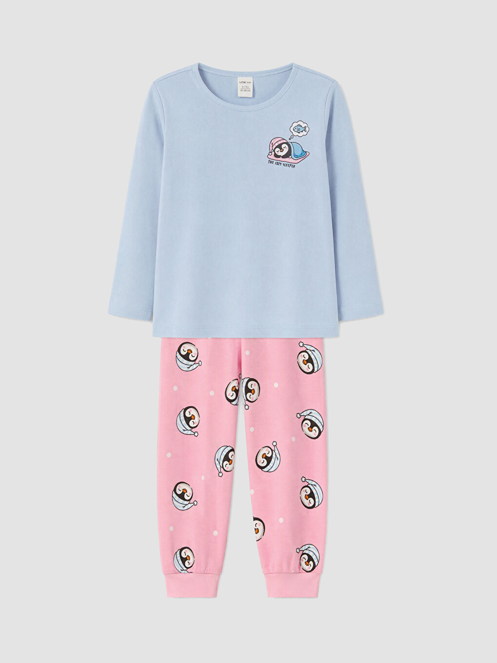 Crew Neck Girls' Pyjamas Set