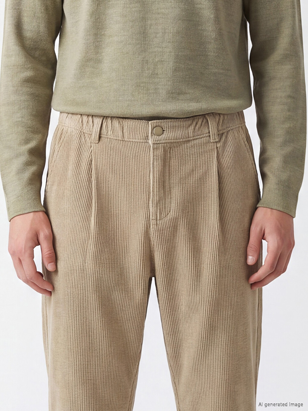 Man Khaki Trousers-2