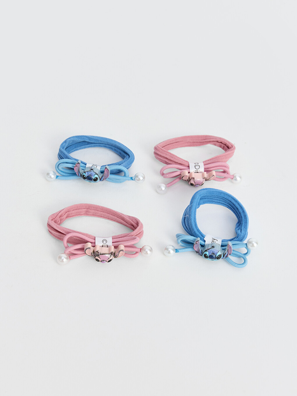 کۆمەڵە تۆقەی قژی چاپکراوی Elastic Lilo And Stitch 4's-1