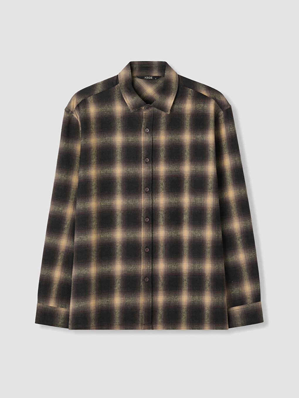 Relax Fit Plaid Flannel Men's Shirt-4