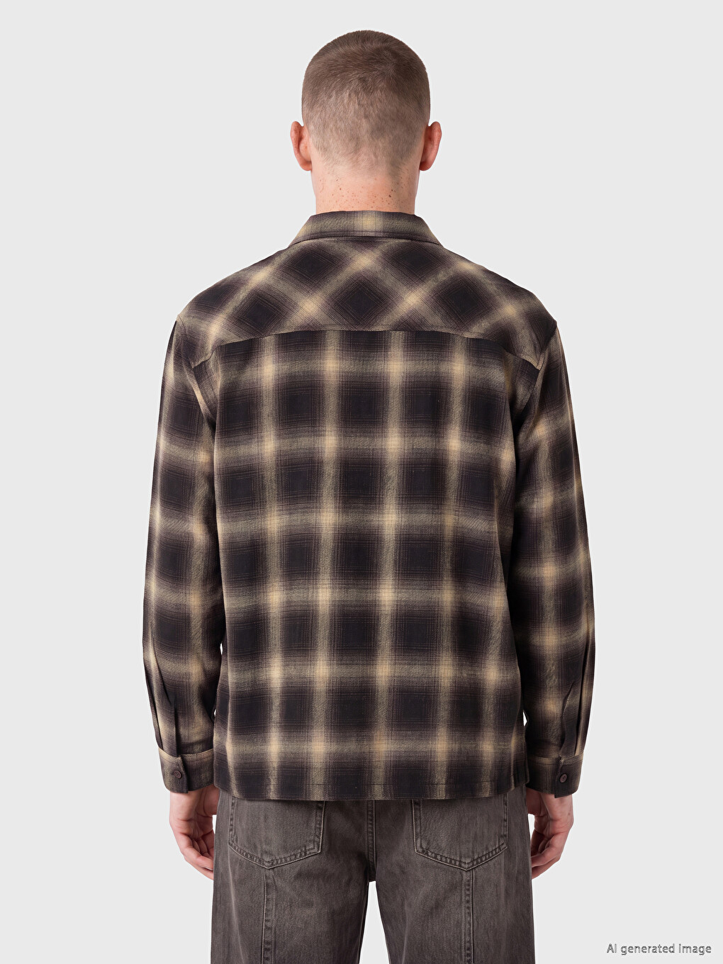 Relax Fit Plaid Flannel Men's Shirt-3