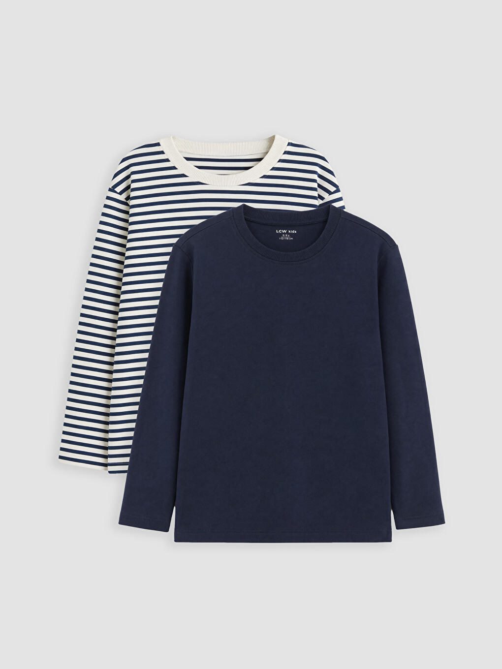 2 Pack Crew Neck Striped Boys' T-shirt