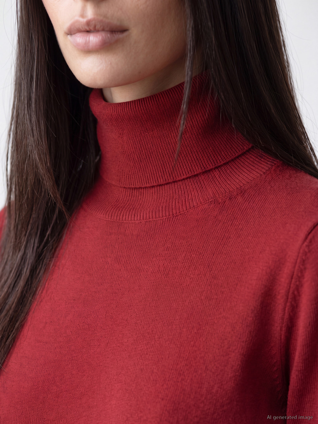 Turtleneck Women's Knitwear Sweater-2