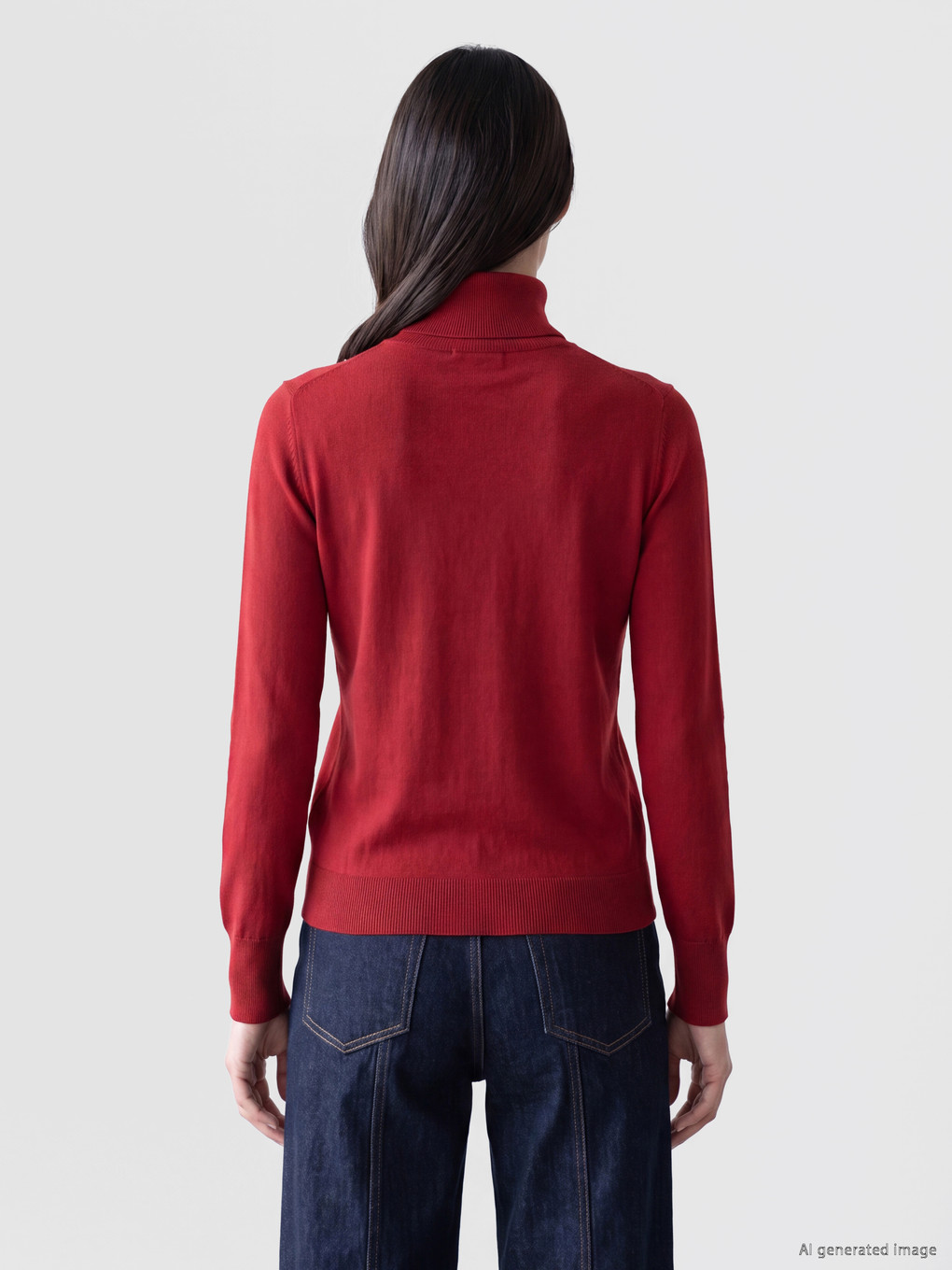 Turtleneck Women's Knitwear Sweater-3