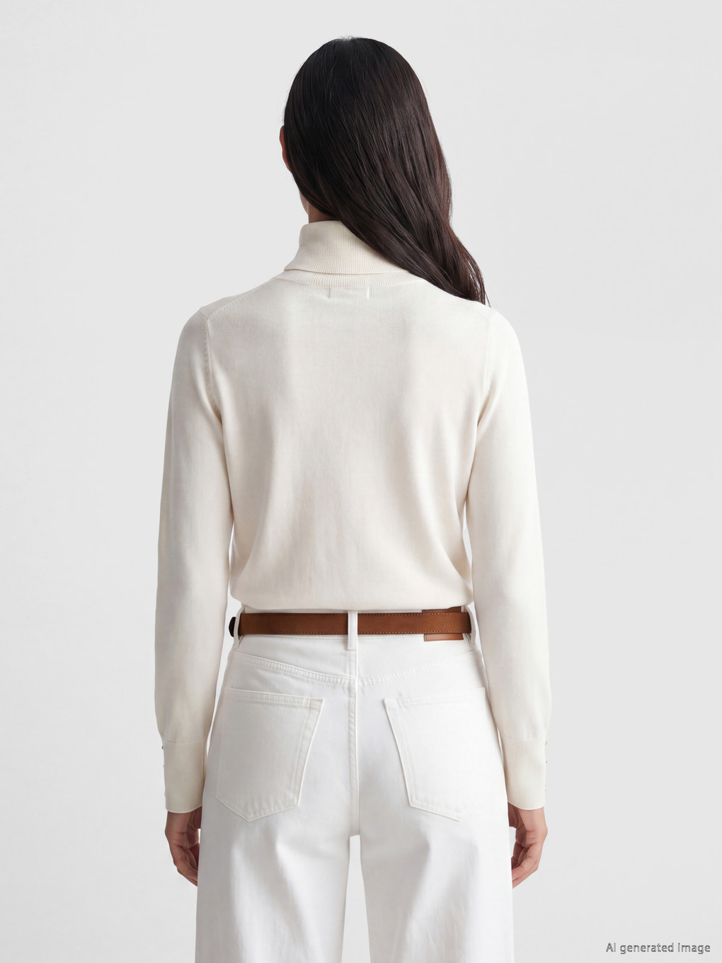Turtleneck Women's Knitwear Sweater-3