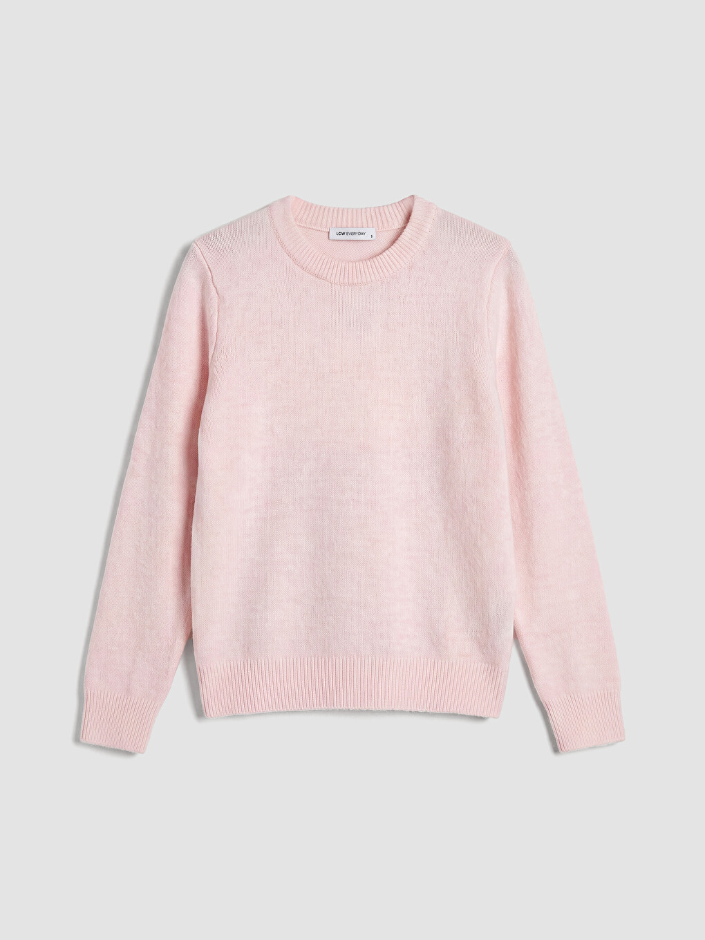 Pembe Bisiklet Yaka Kadın Triko Kazak