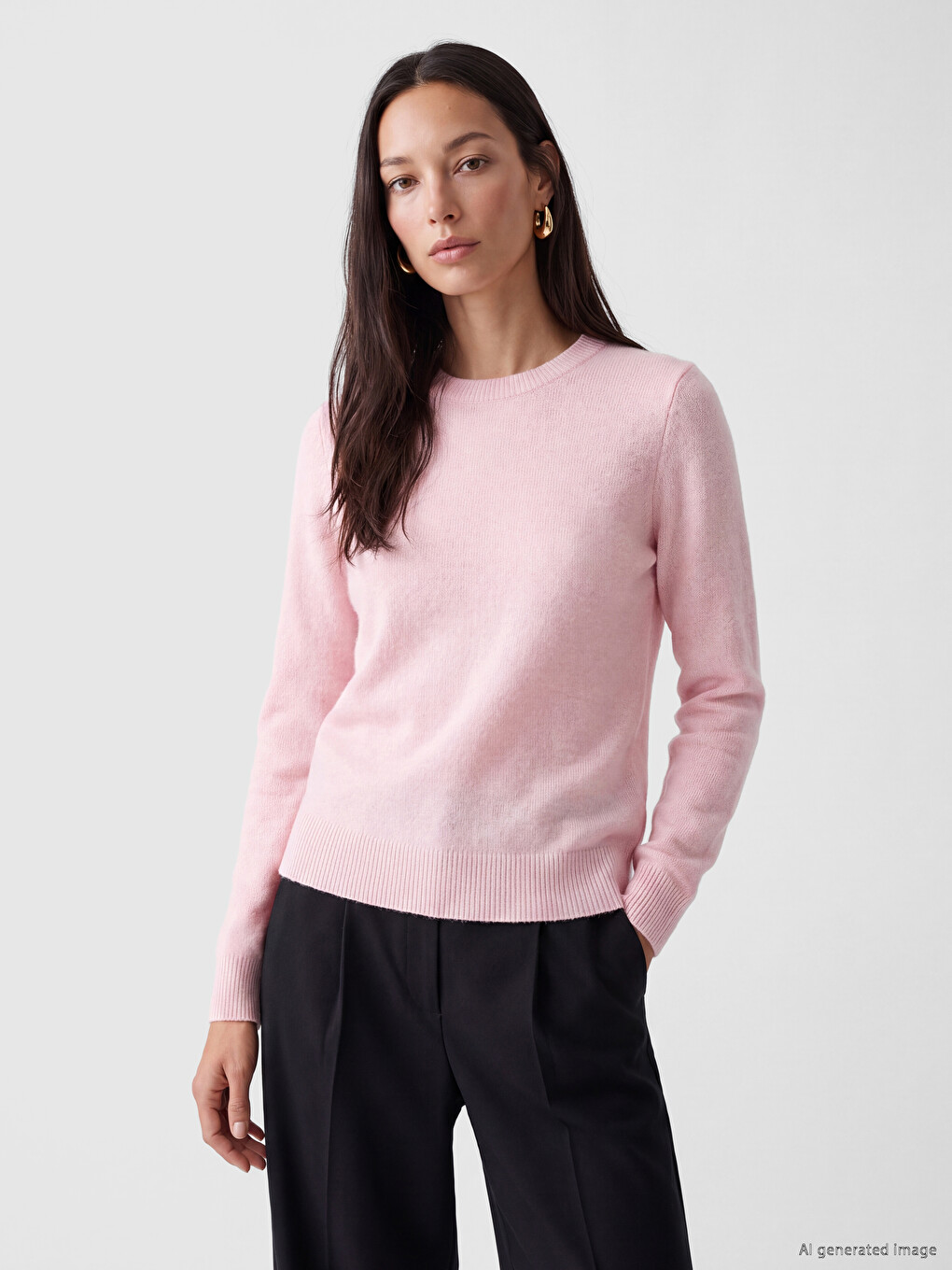 Crew Neck Women's Knitwear Sweater