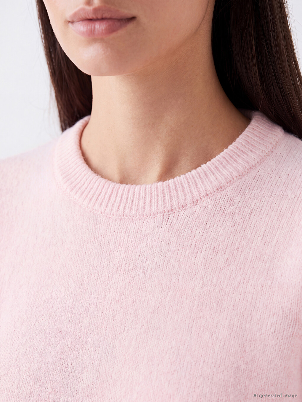 Crew Neck Women's Knitwear Sweater-2