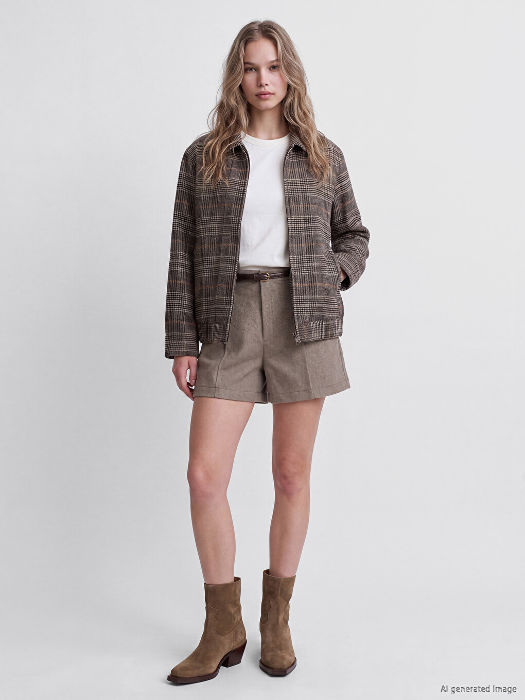 Woman Brown Shorts