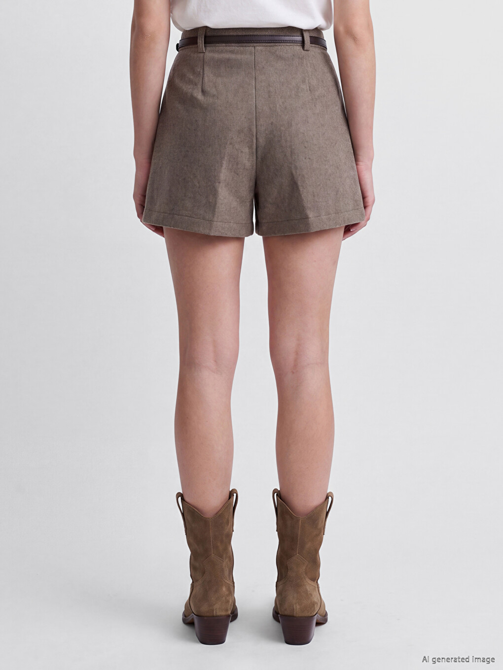 Woman Brown Shorts-3