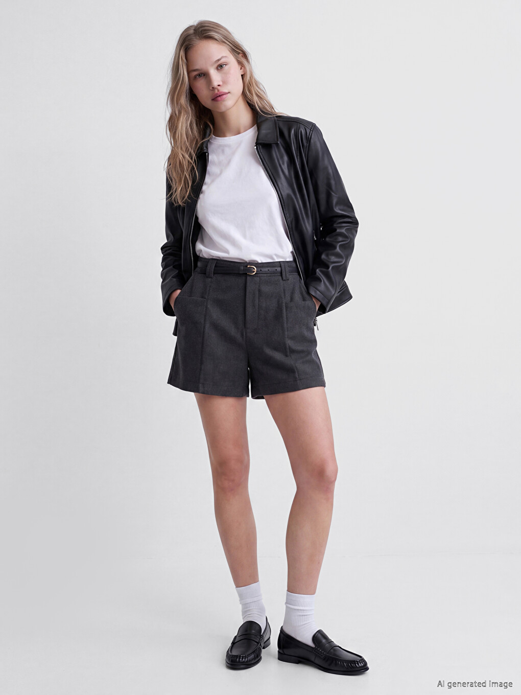 Woman Anthracite Shorts