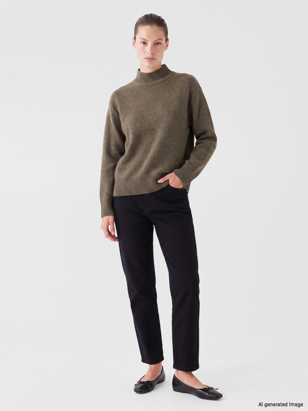 Woman Black Jeans