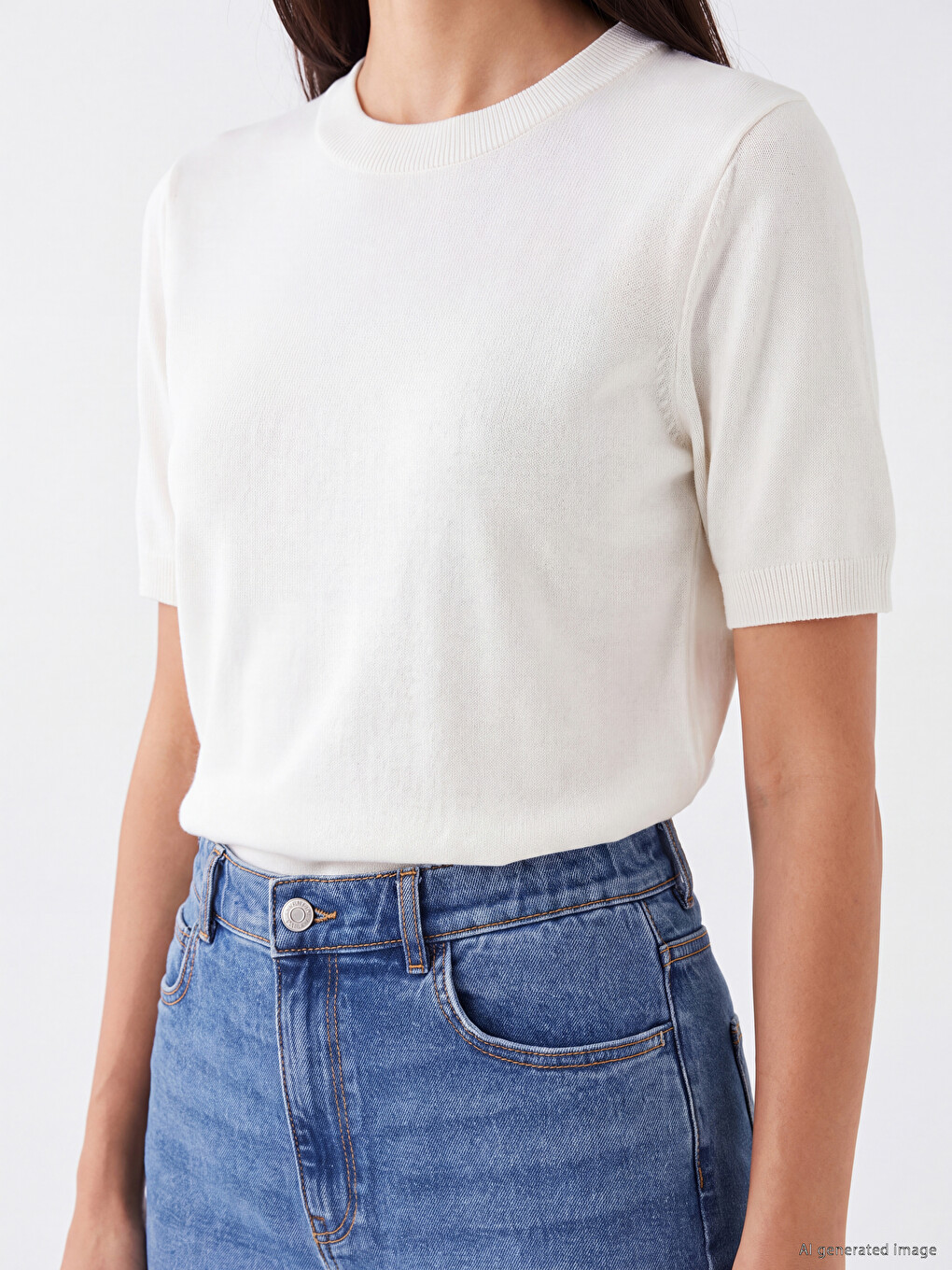 Yüksek Bel Slim Mom Jean-2