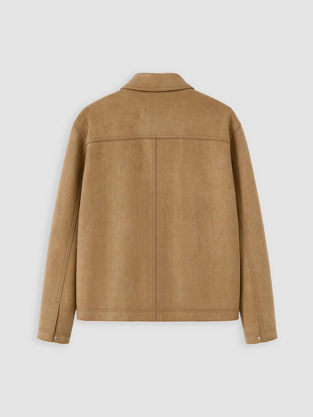 Relax Fit Shirt Collar Men's Suede Jacket-7