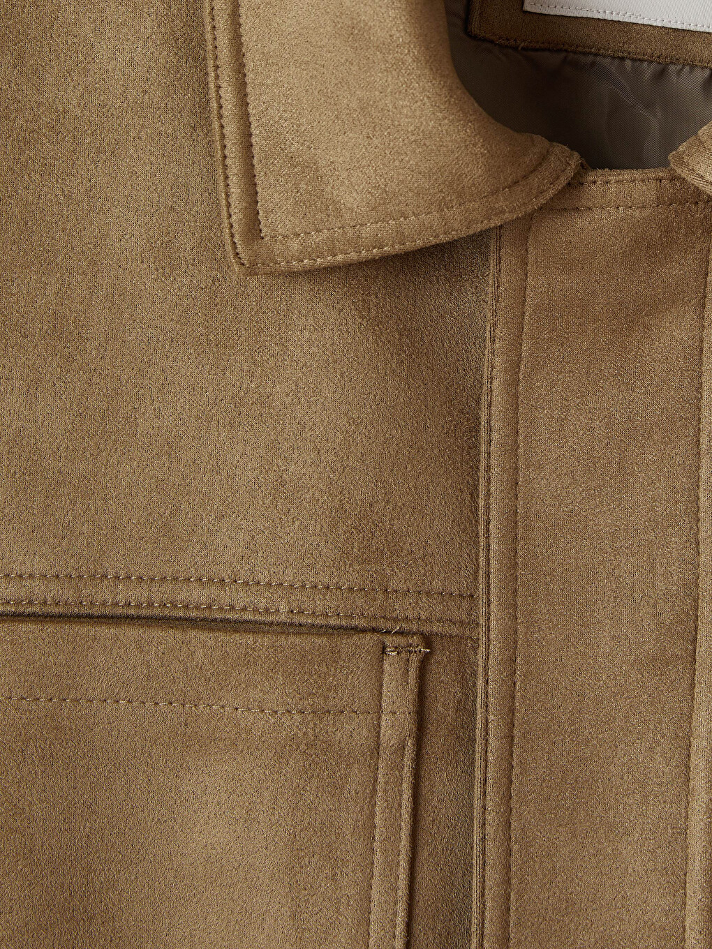 Relax Fit Shirt Collar Men's Suede Jacket-9