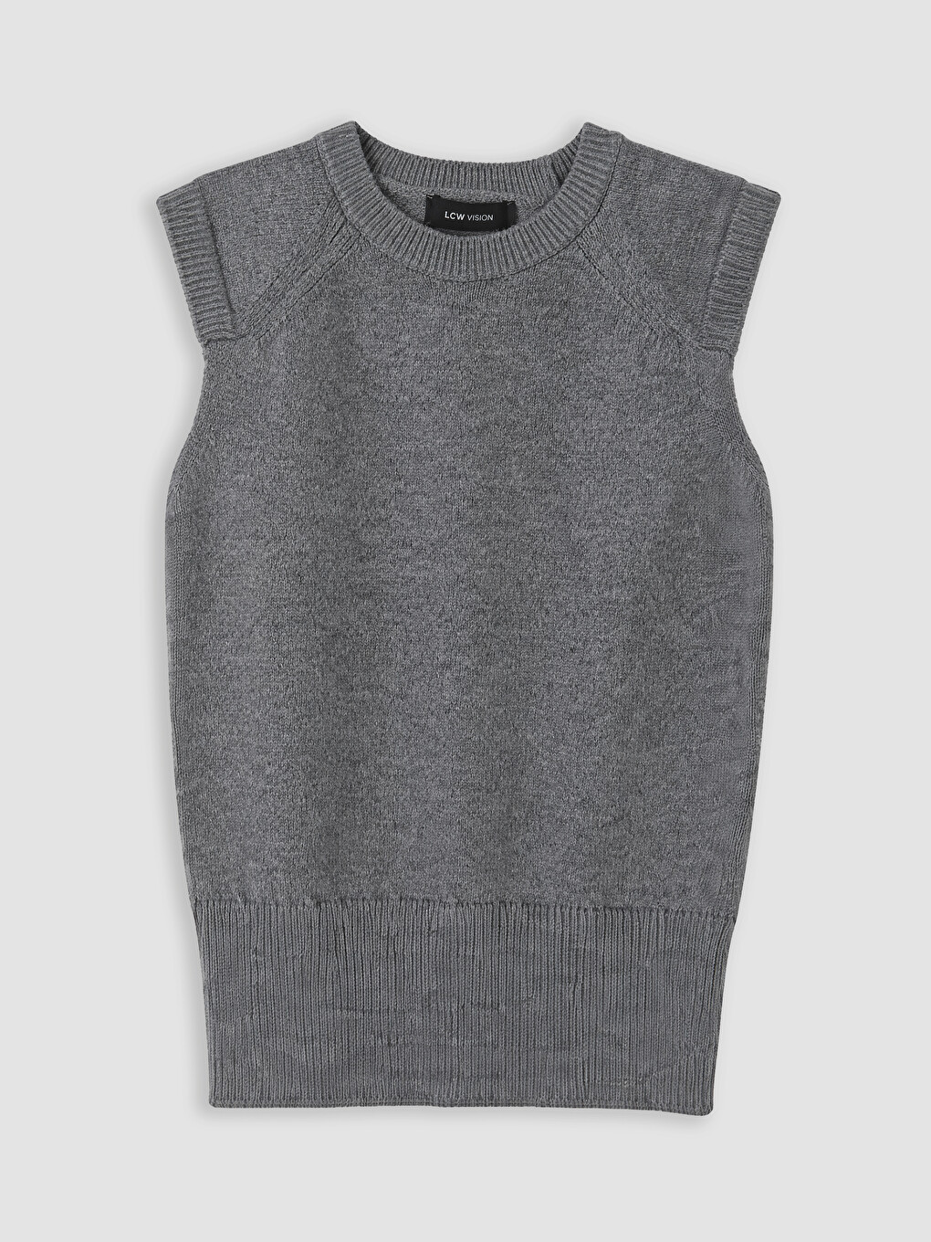 Woman Anthracite Sweater Vest