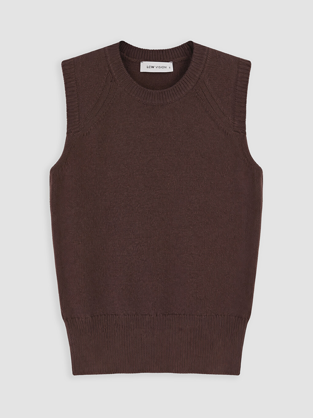 Woman Brown Sweater Vest-4
