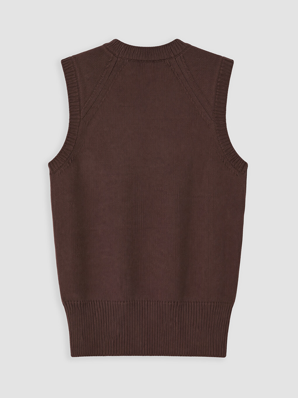 Woman Brown Sweater Vest-6