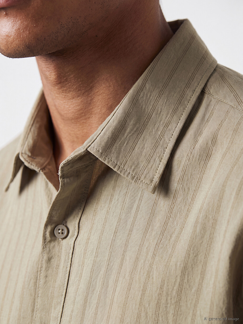 Regular Fit Striped Dobby Men's Shirt-2