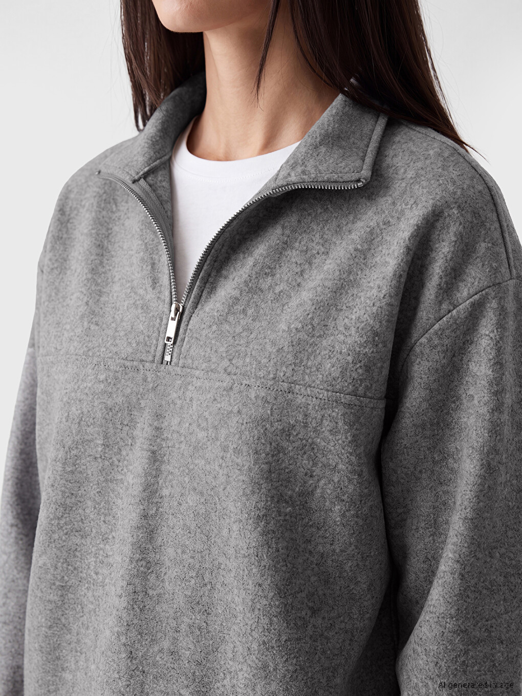 Half-zip Women's Sweatshirt-2