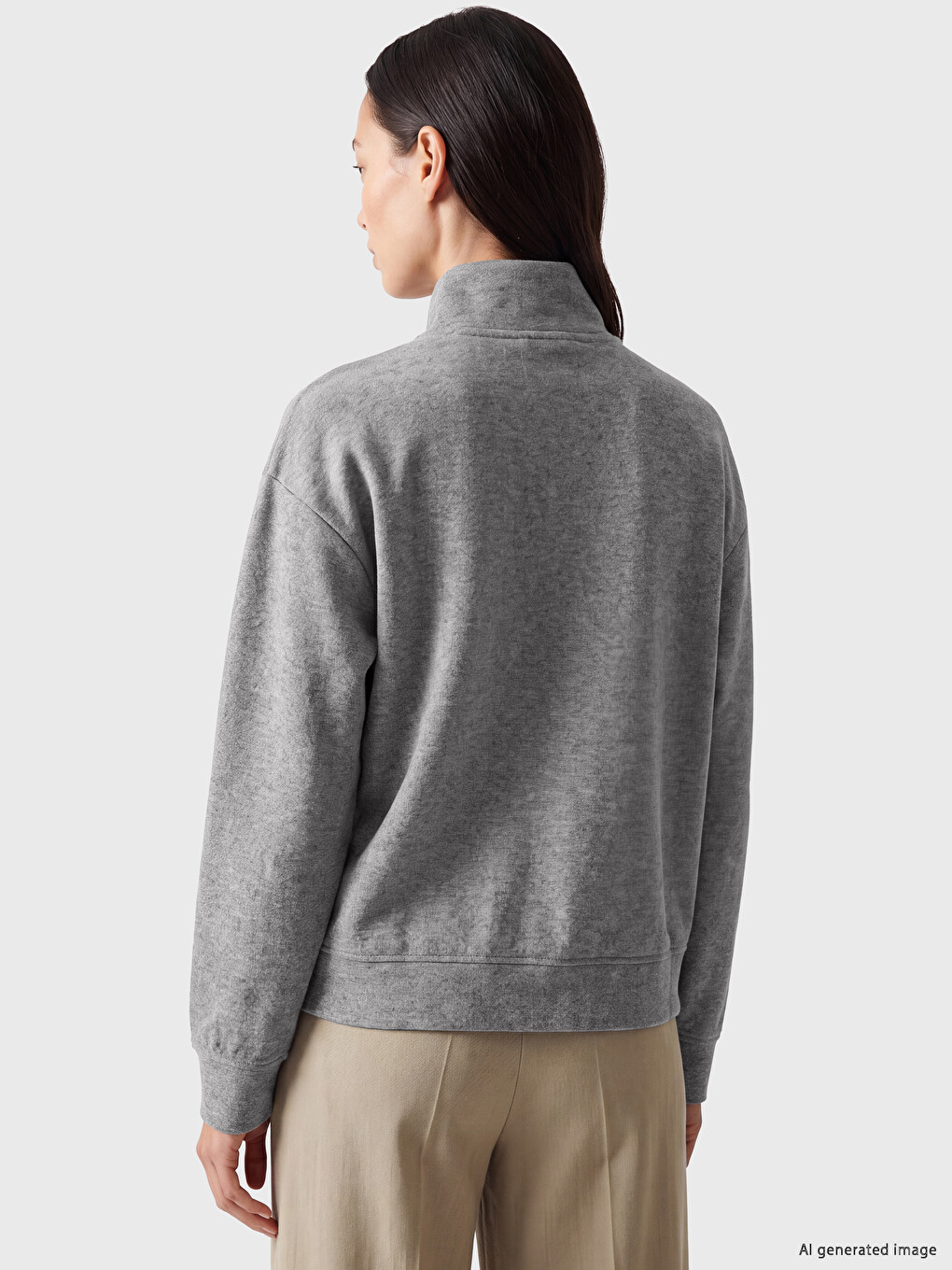 Half-zip Women's Sweatshirt-3