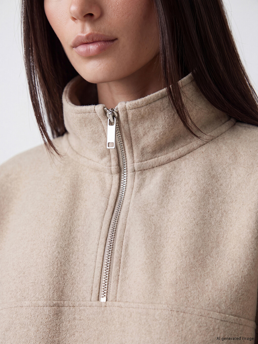 Half-zip Women's Sweatshirt-2