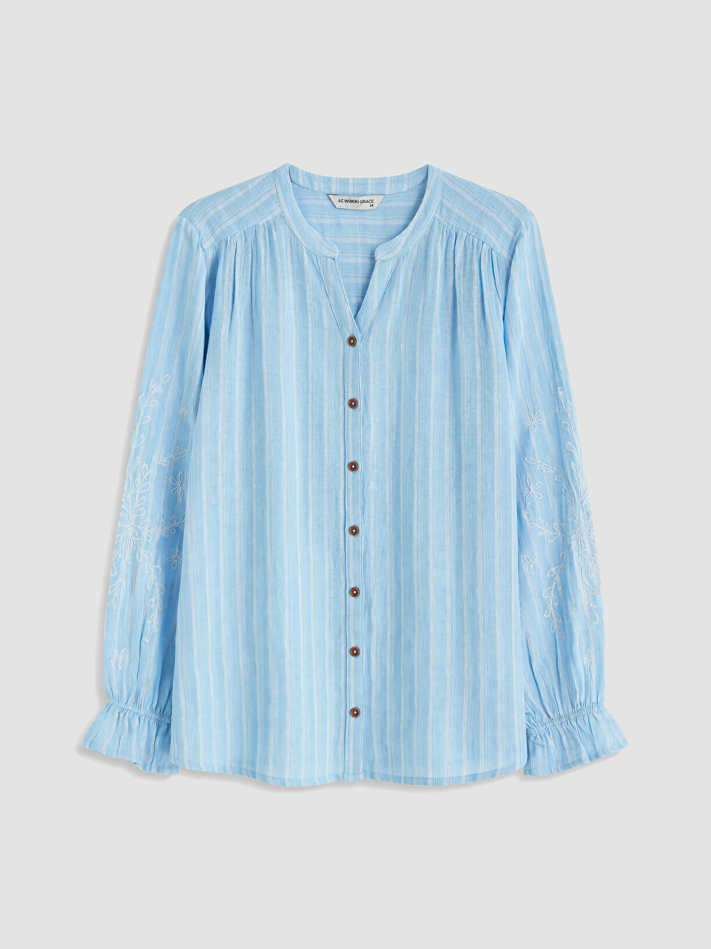Encolure En V Échancré Rayée Femme Chemise-4