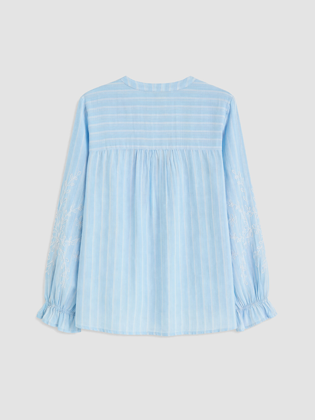 Encolure En V Échancré Rayée Femme Chemise-5