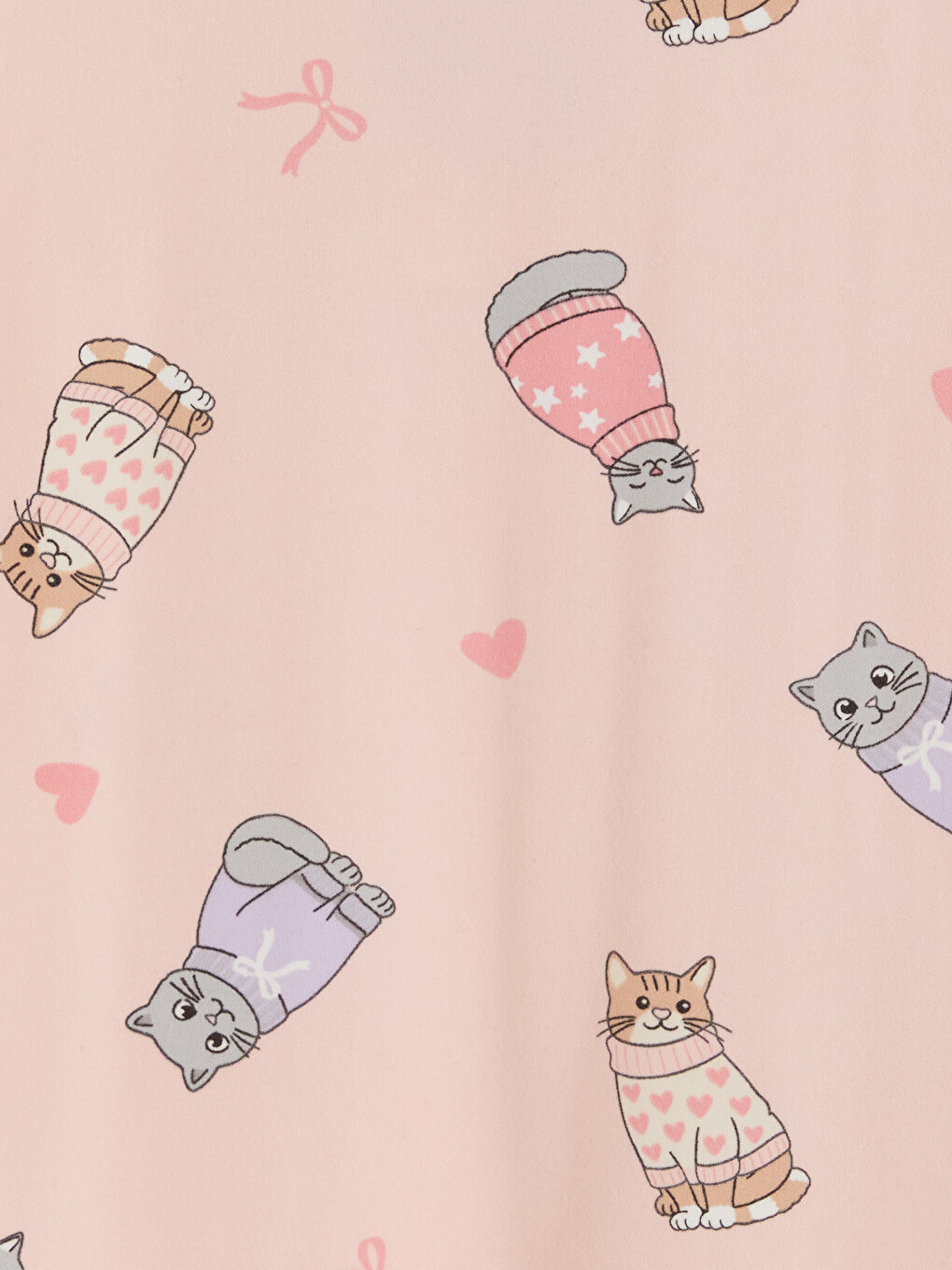 Pembe Desenli Kız Çocuk Pijama Takım-2
