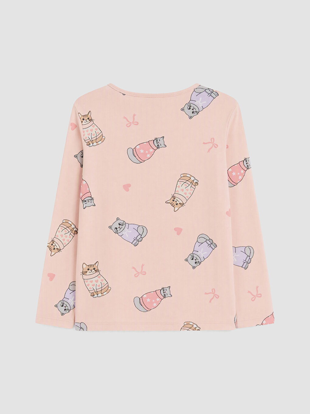 Pembe Desenli Kız Çocuk Pijama Takım-3