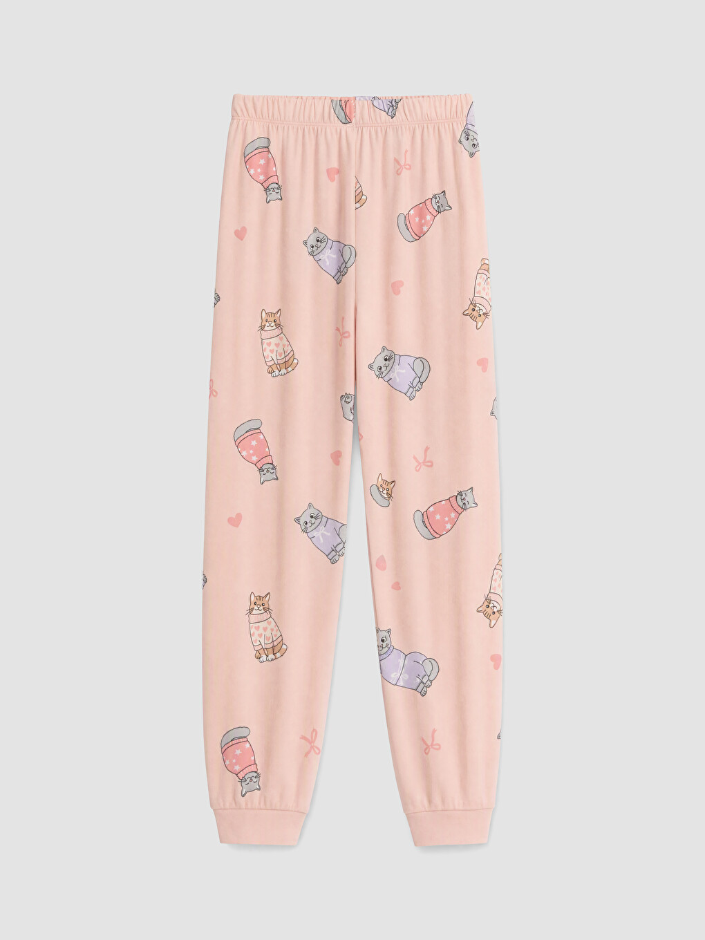 Pembe Desenli Kız Çocuk Pijama Takım-4