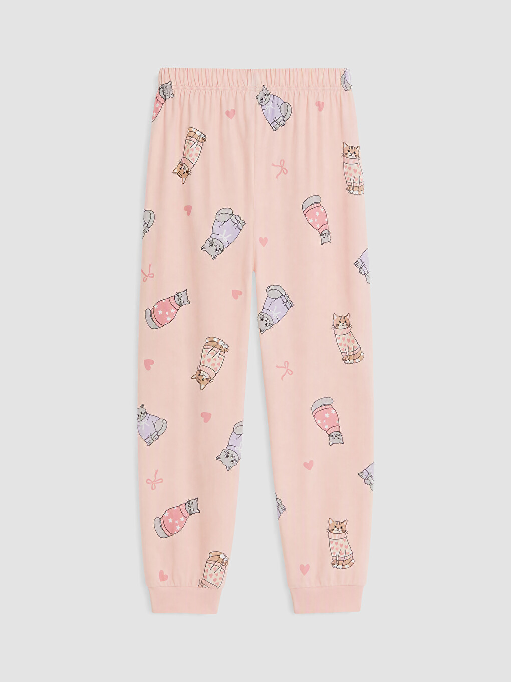 Pembe Desenli Kız Çocuk Pijama Takım-6