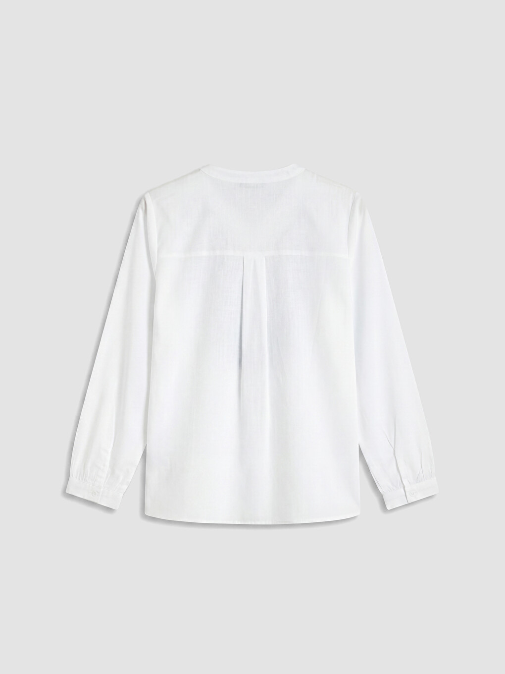 Notch Neck 100% Cotton Patterned Blouse-10