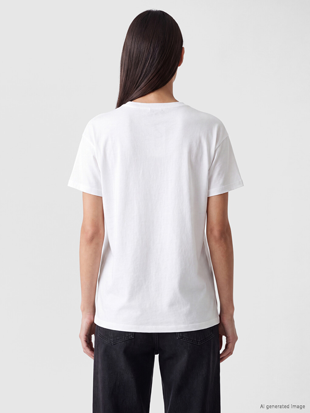 Woman White T-shirt-3