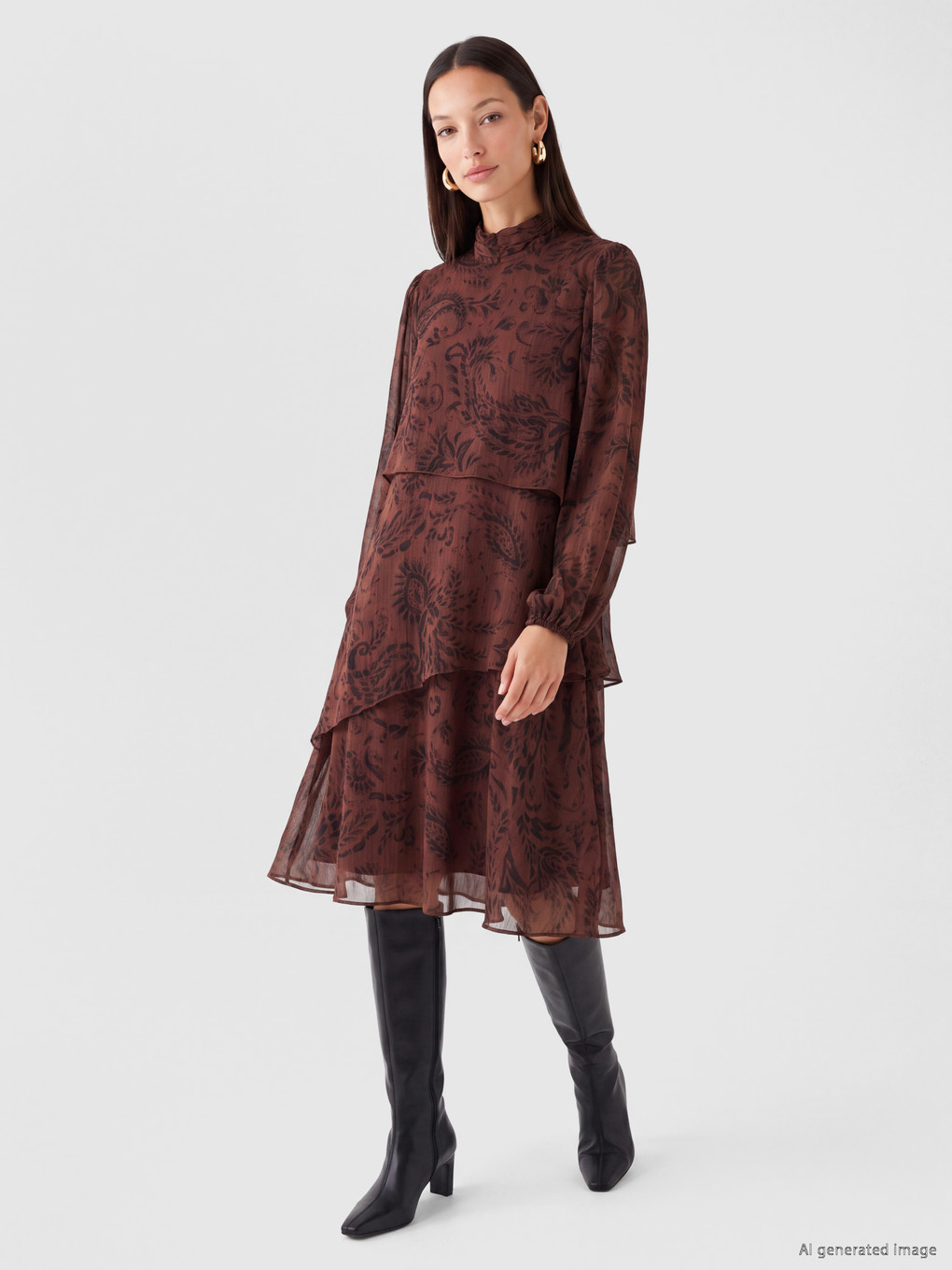 Woman Bordeaux Dress