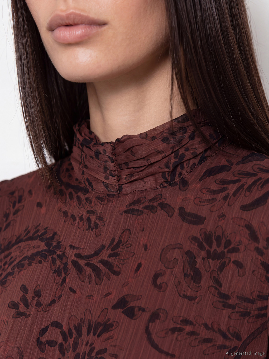 Woman Bordeaux Dress-2