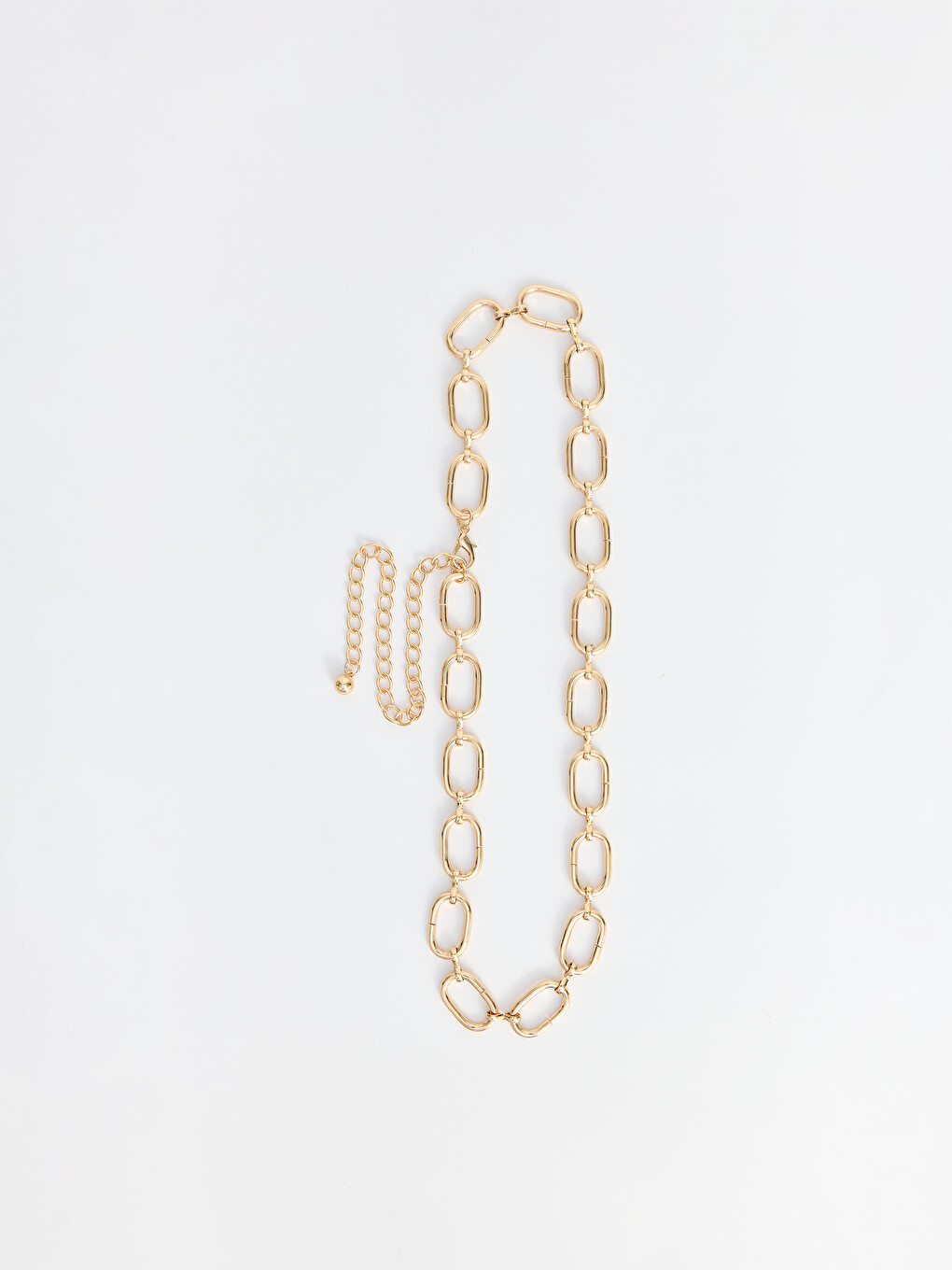 Adjustable Oval Ring Women's Chain Belt